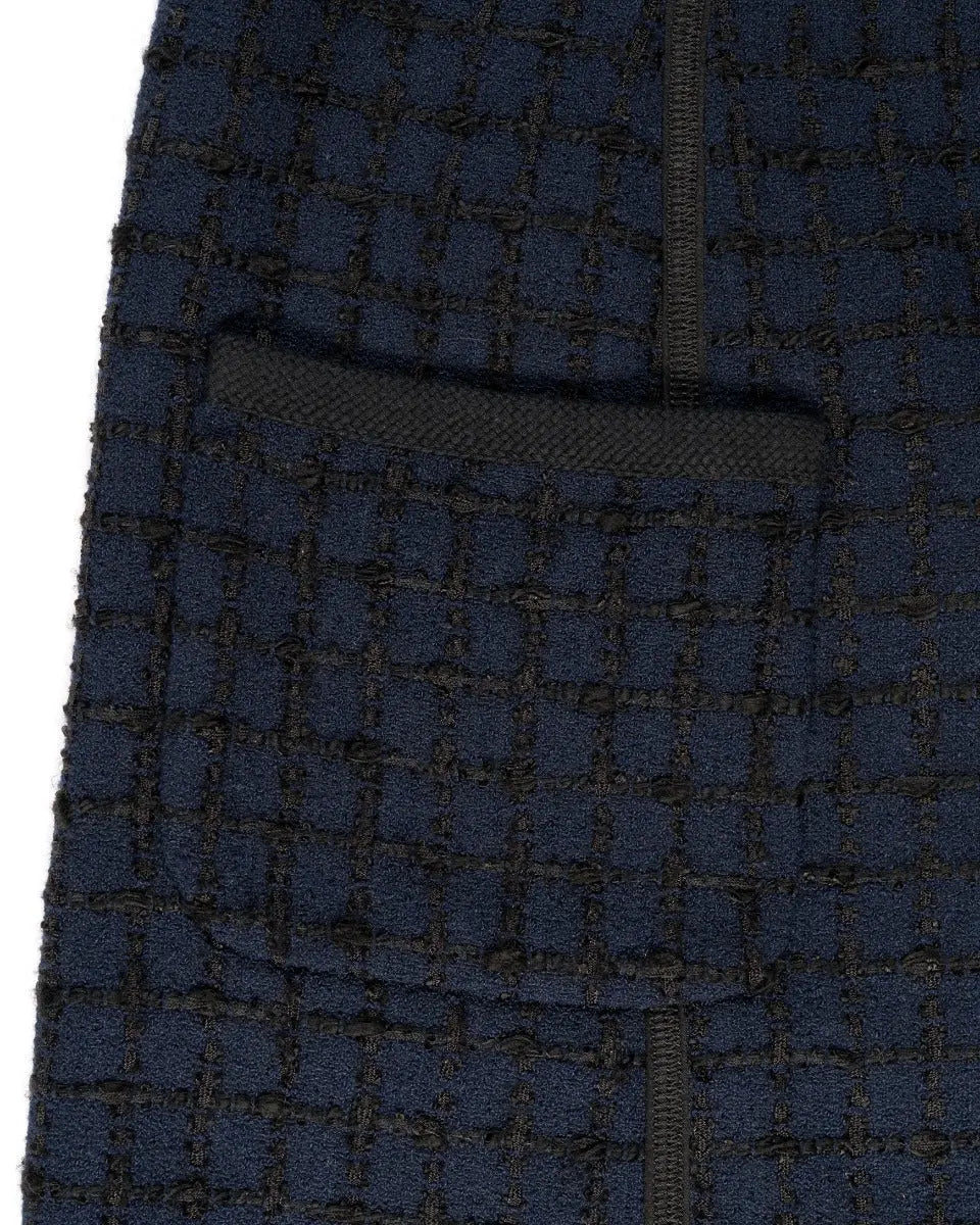 Louis Vuitton tweed navy mini skirt