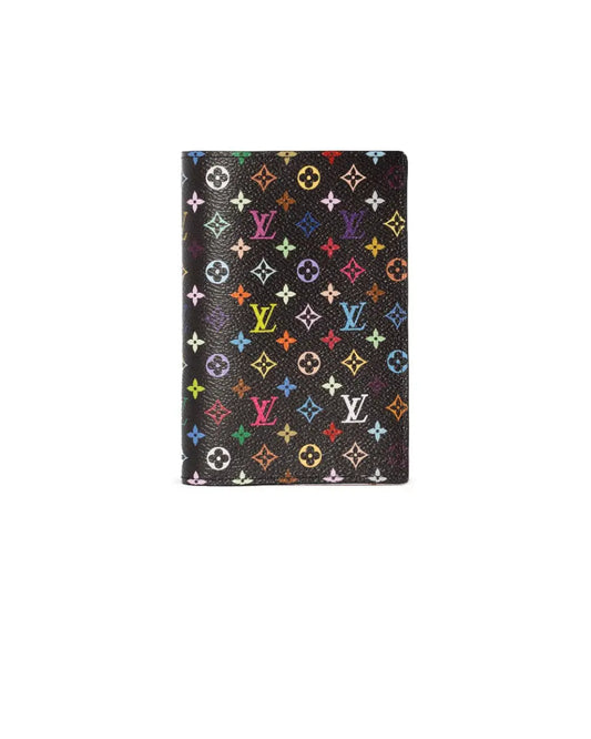 Louis Vuitton x Takashi Murakami black passport cover Louis Vuitton