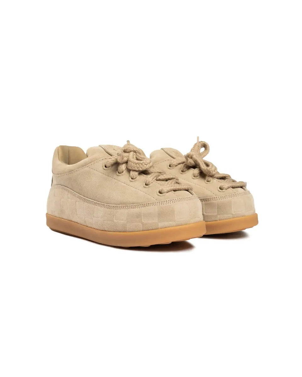 Louis Vuitton Yeti lace-up beige sneakers