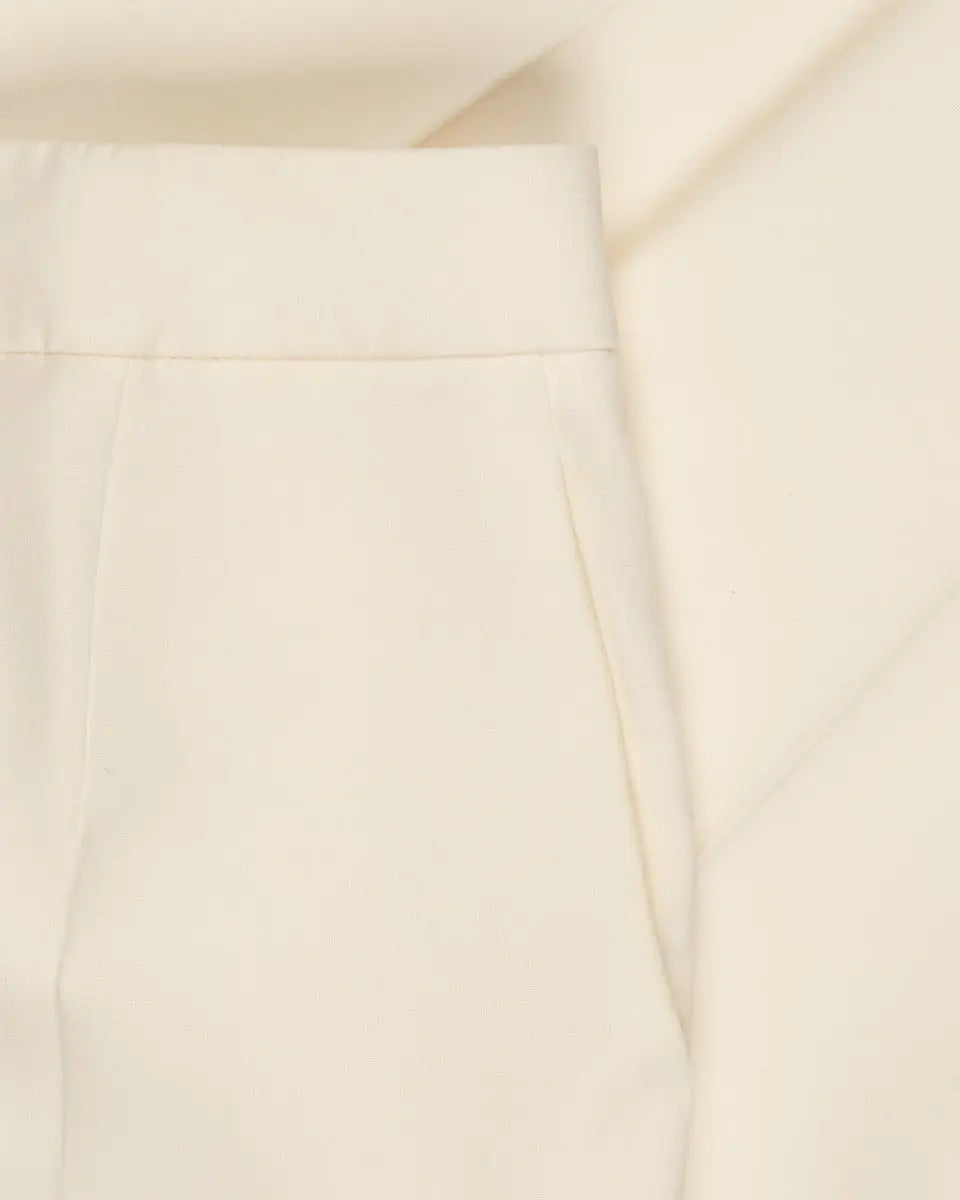 Magda Butrym San Pedro cropped silk cream pants