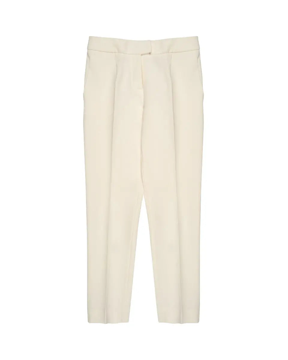 Magda Butrym San Pedro cropped silk cream pants