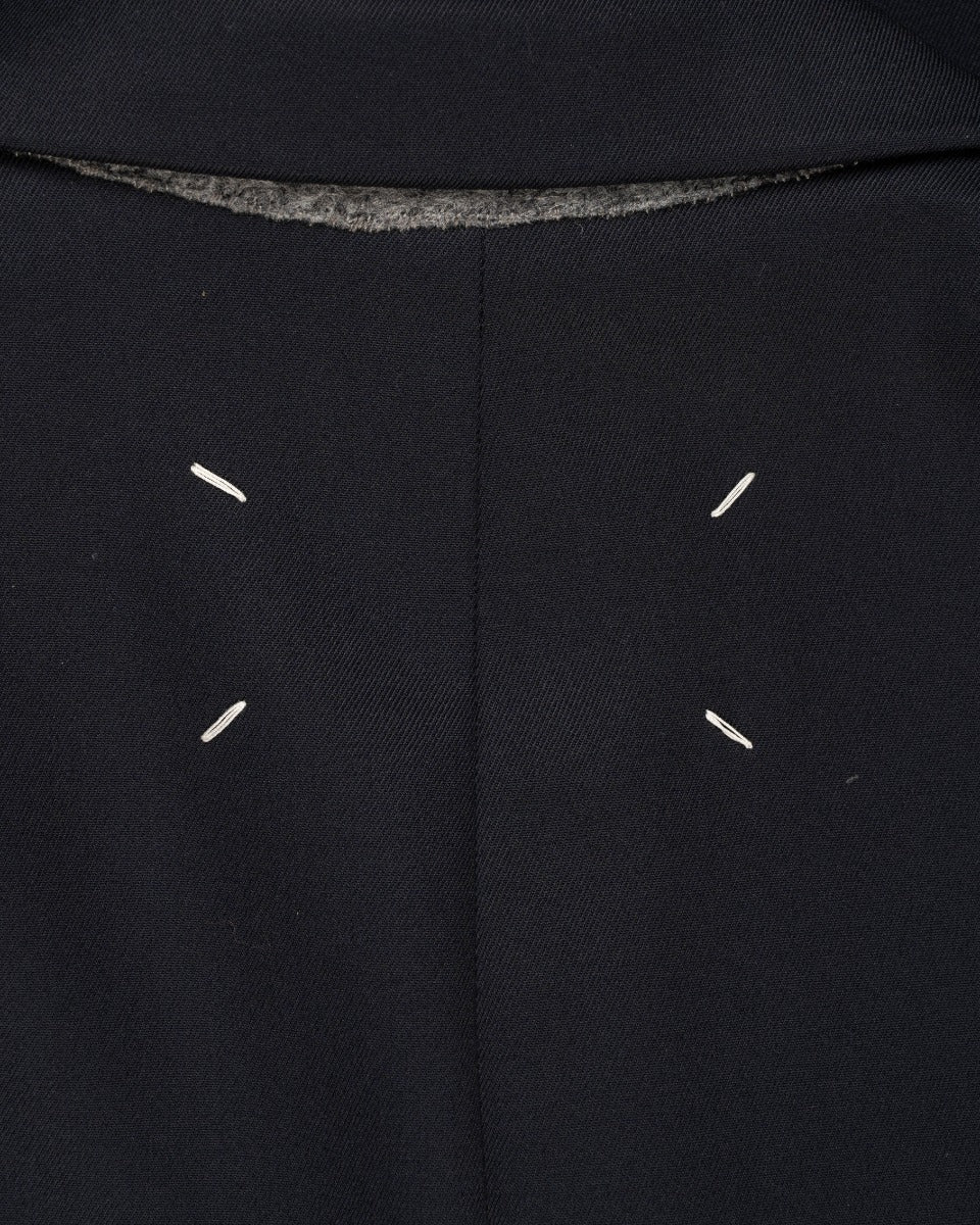 Maison Margiela 10 single-breasted virgin wool navy blazer jacket Maison Margiela