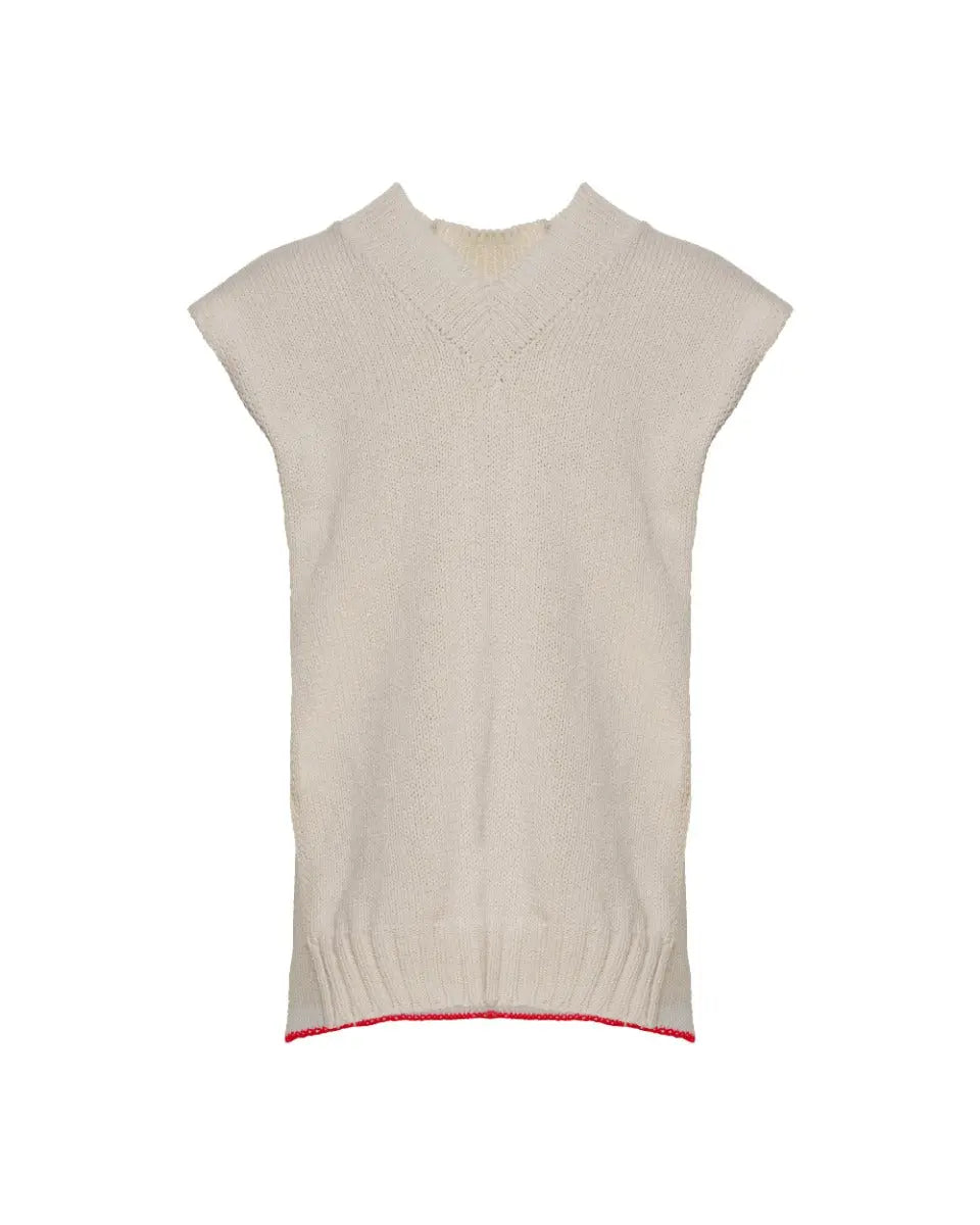 Maison Margiela 10 v-neck poncho knitted vest Maison Margiela