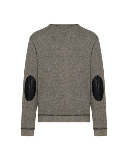 Maison Margiela 14 leather elbow-patch crewneck sweater Maison Margiela