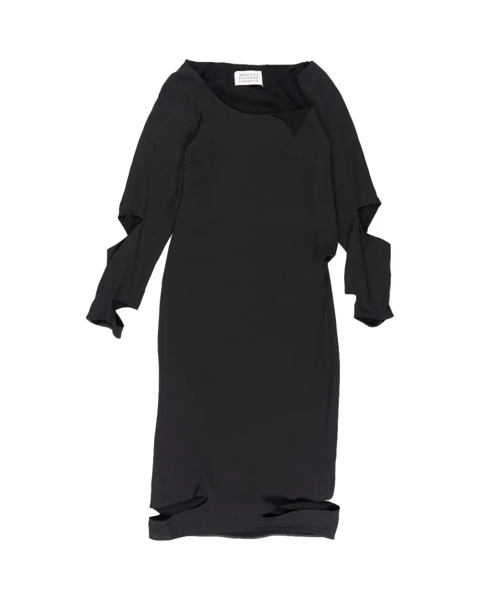 Maison Margiela 1 cut-out tear silk dress Maison Margiela