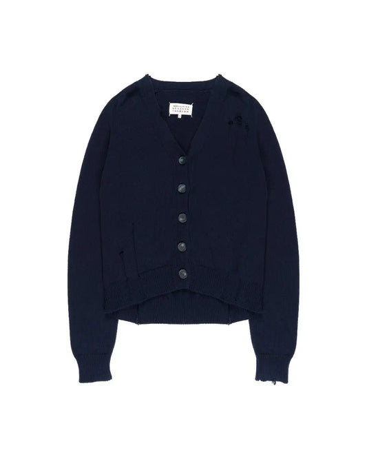 Maison Margiela 1 Décontracté dark navy cardigan sweater Maison Margiela