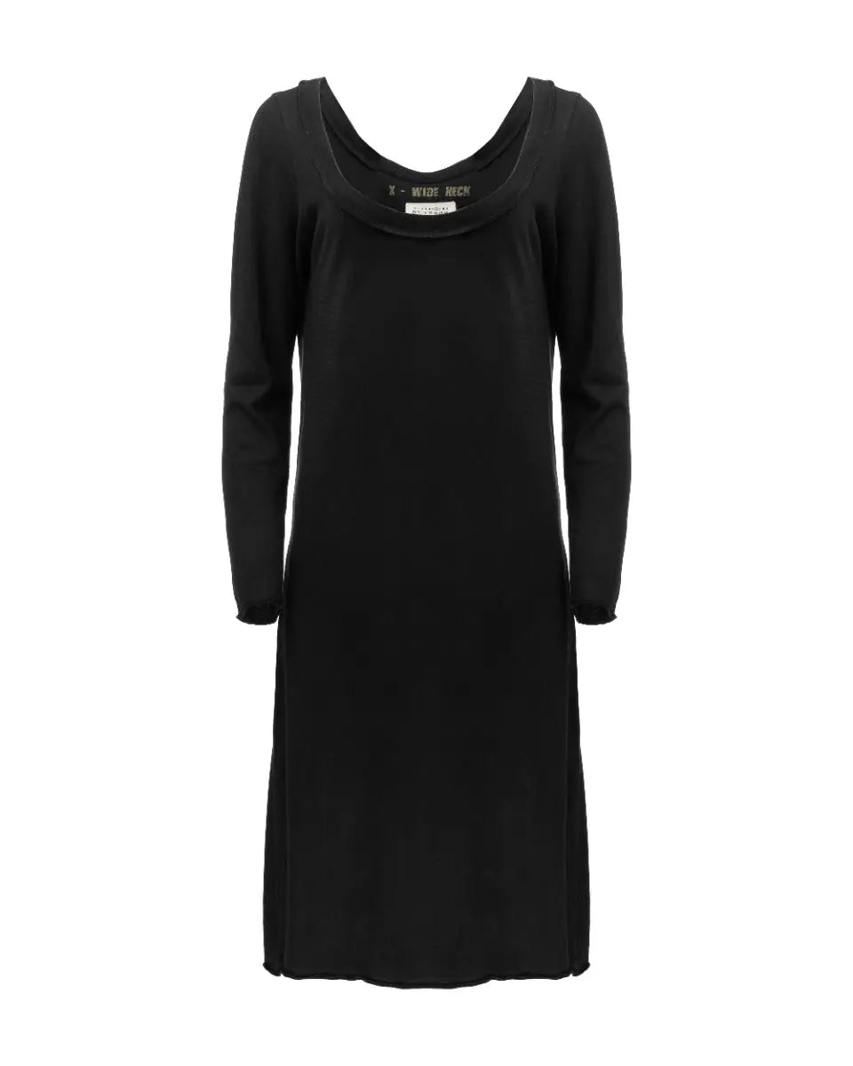 Maison Margiela MM6 x-wide neck cotton dress Maison Margiela