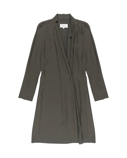 Maison Margiela single-breasted dark olive dress Maison Margiela