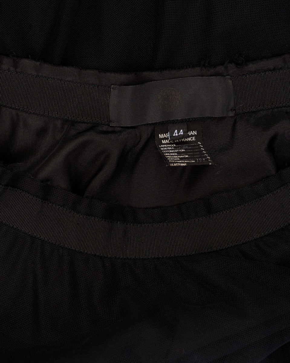 Marc Le Bihan Decalee tulle black skirt heathen.store.poland