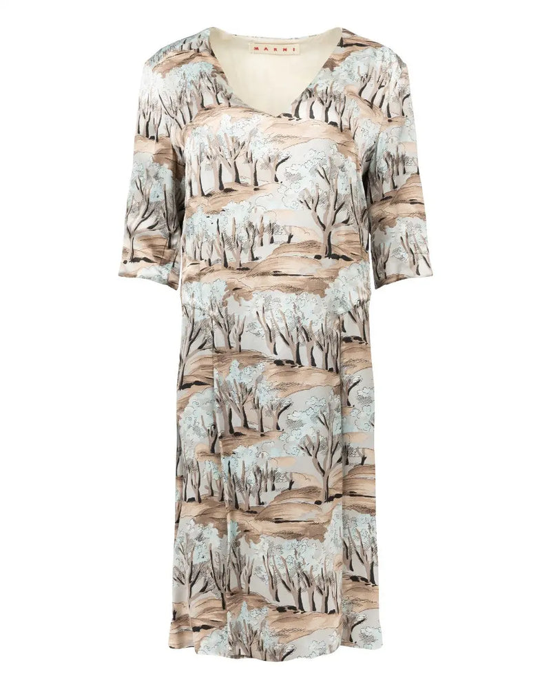 Marni abstract print dress thumbnail