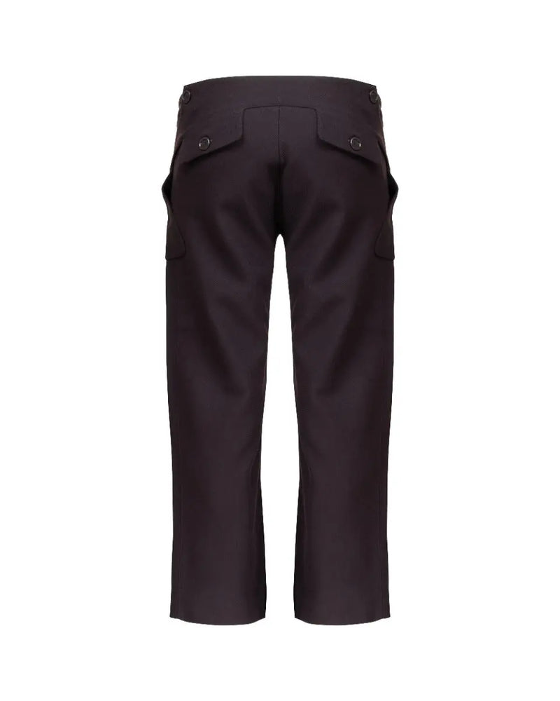 Marni Aubergine wool cropped trousers thumbnail