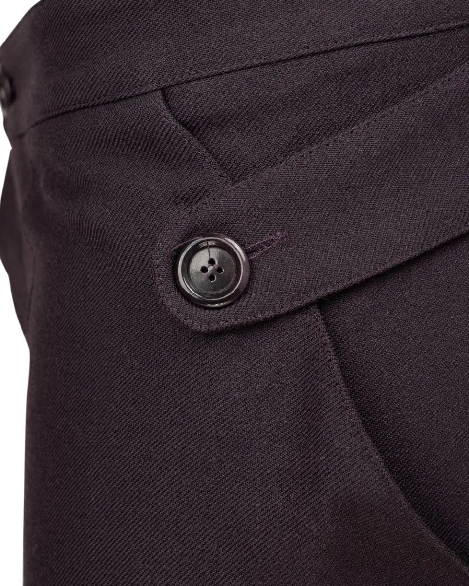 Marni Aubergine wool cropped trousers