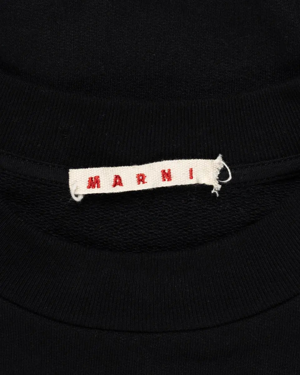 Marni Felpe chest logo black long sleeve t-shirt Marni