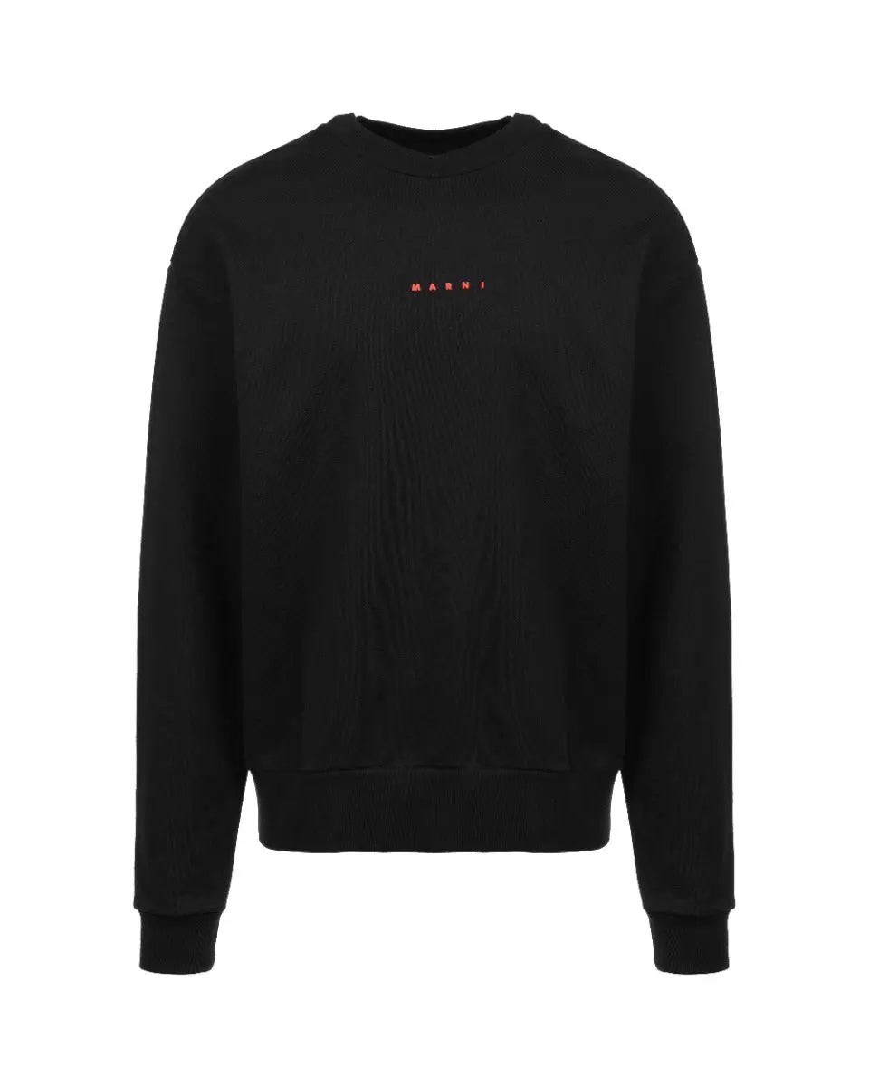 Marni Felpe chest logo black long sleeve t-shirt