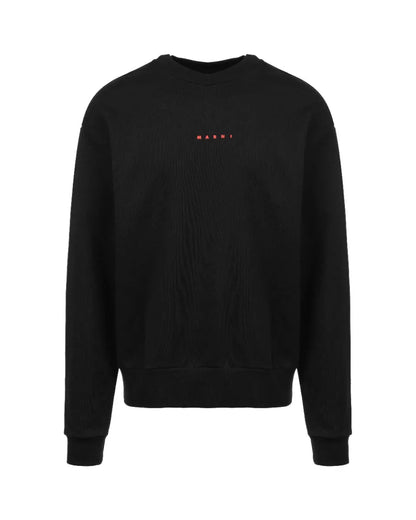 Marni Felpe chest logo black long sleeve t-shirt Marni