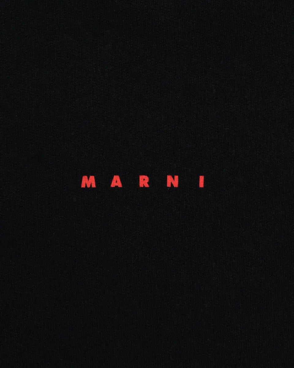 Marni Felpe chest logo black long sleeve t-shirt