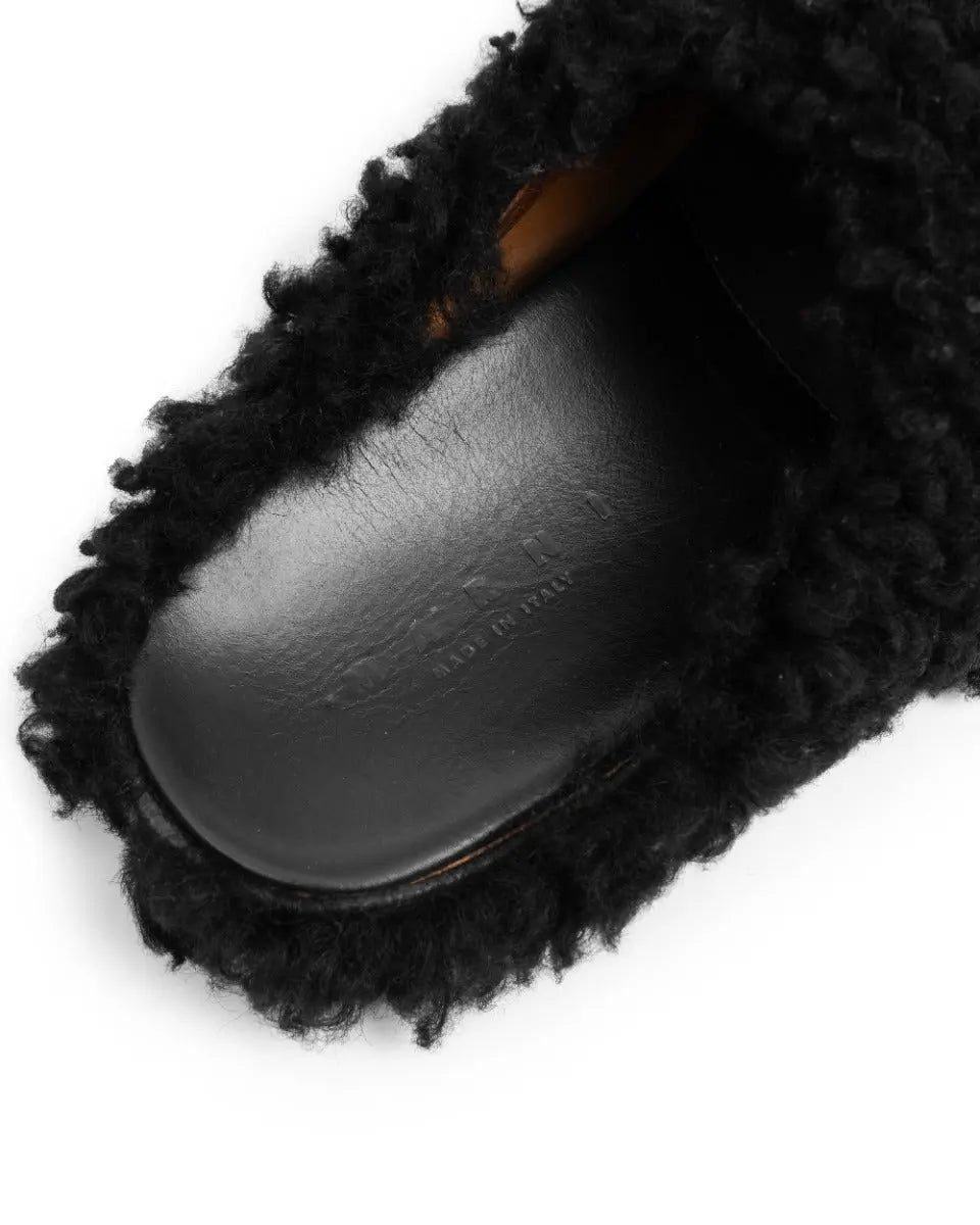 Marni Fussbett shearling mules - 36