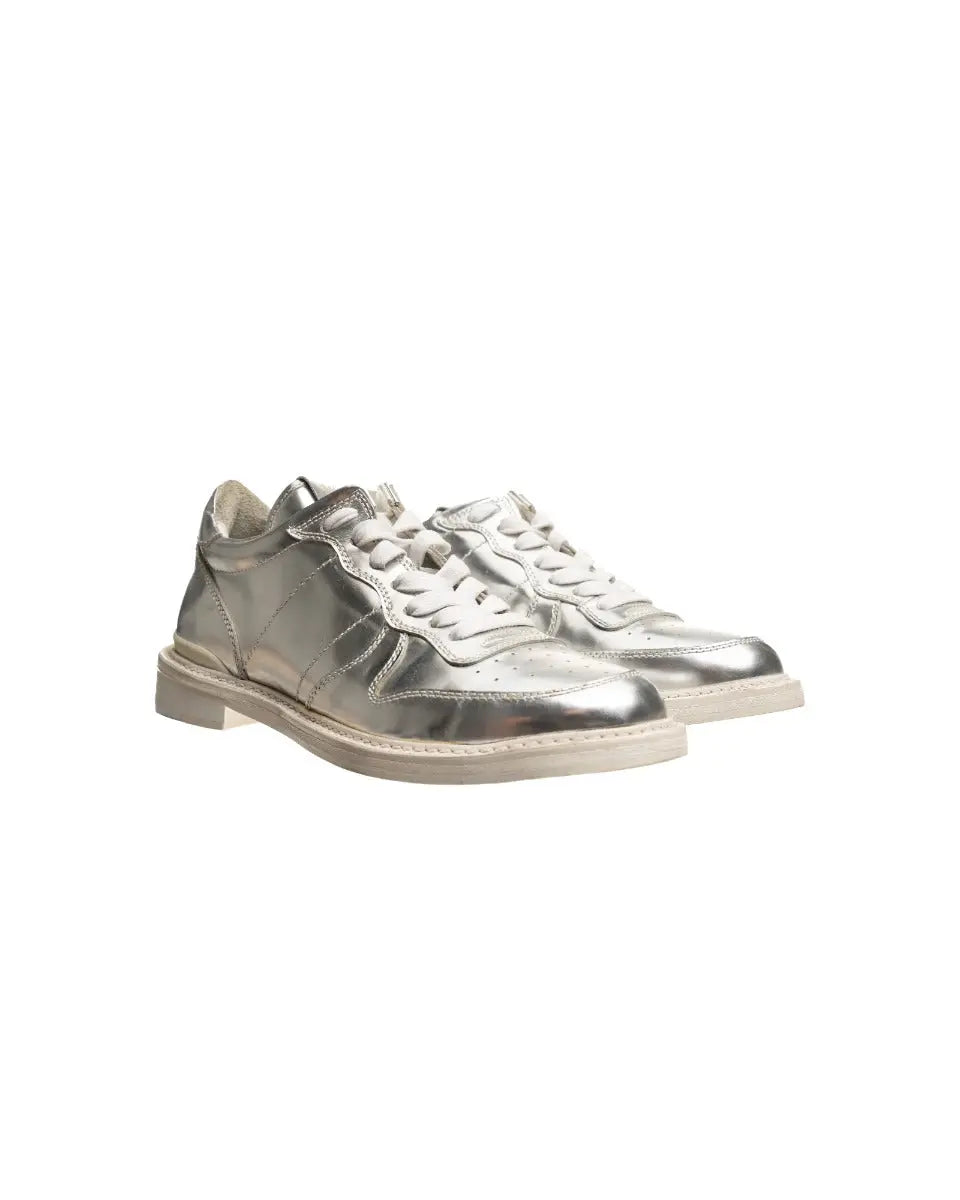 Maison Mihara Yasuhiro Wayne metallic silver derby sneakers Mihara Yasuhiro
