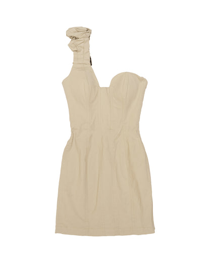 MISBHV Denim Bustier Dress White XS