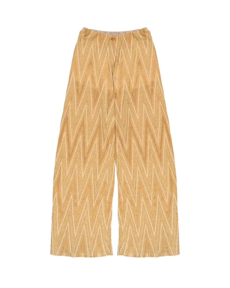 Missoni Palazzo gold metallic flared pants - XS thumbnail