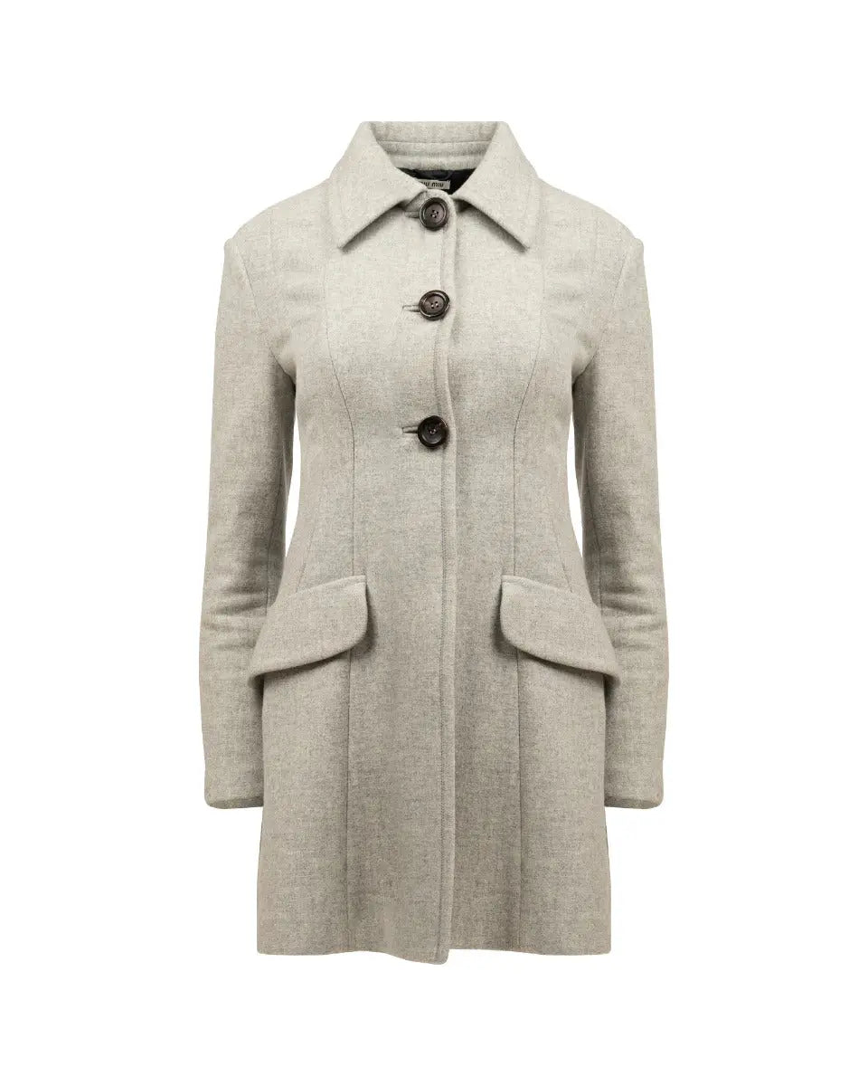 Miu Miu single-breasted laine coat Miu Miu