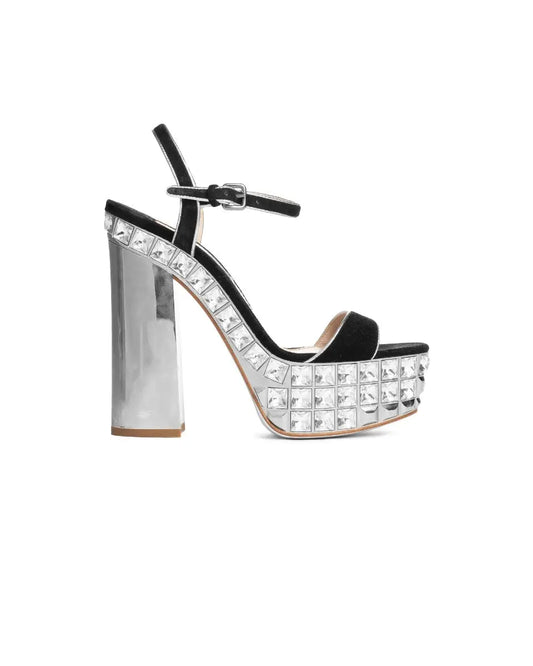 Miu Miu jeweled platform ankle heels Miu Miu