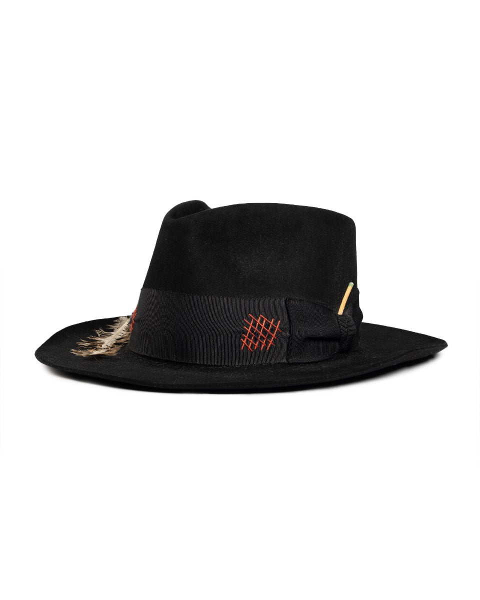 Nick Fouquet Landron Matches felted beaver fur black hat heathen.store.poland