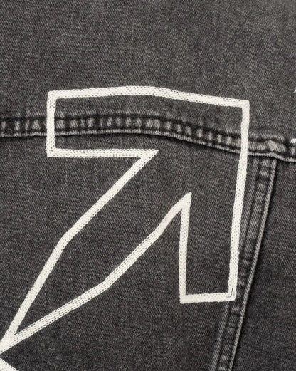 Off-White "Seasonal" distressed denim trucker jacket Off-White