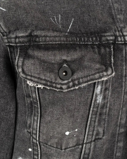 Off-White "Seasonal" distressed denim trucker jacket Off-White
