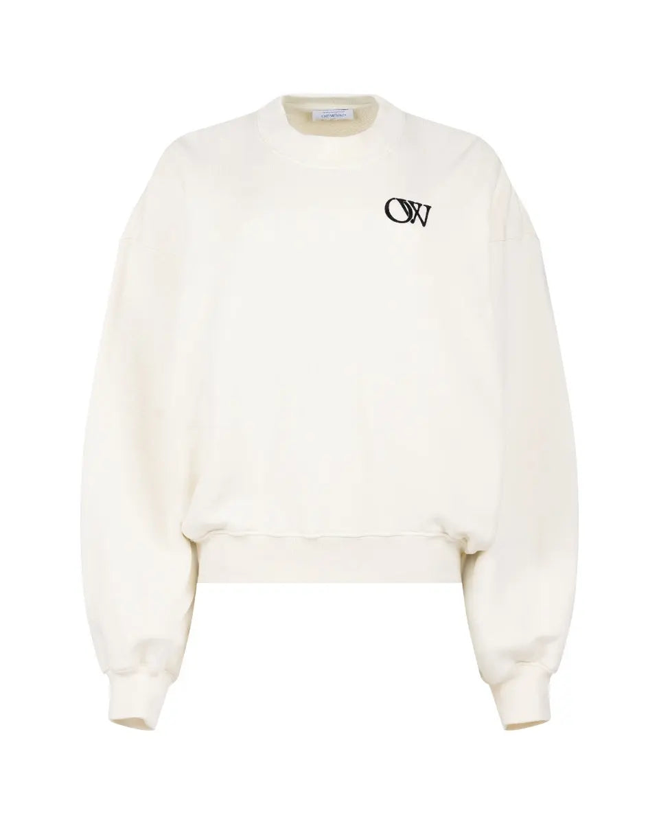 Off-White contrast logo embroidery crewneck sweatshirt Off-White