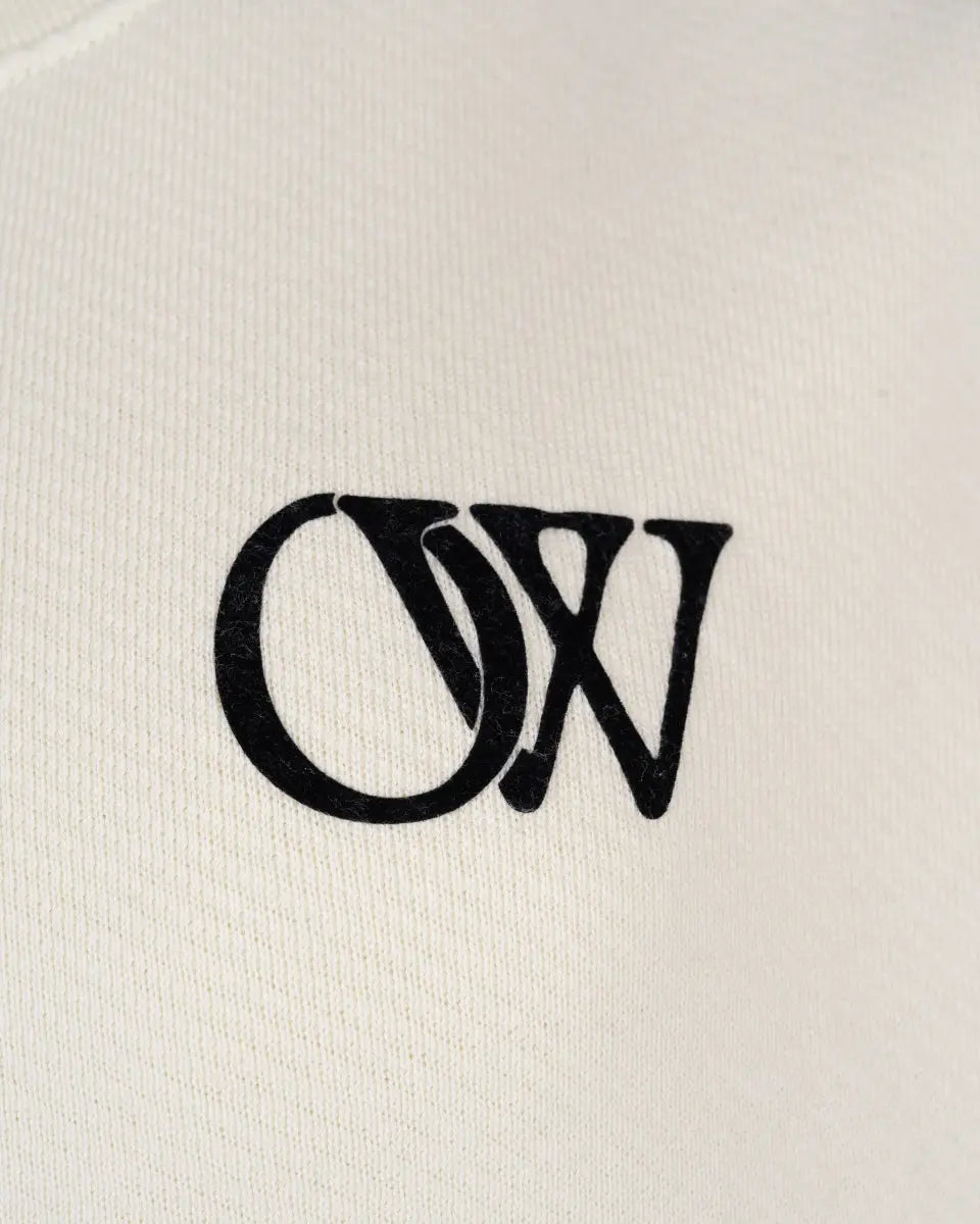 Off-White contrast logo embroidery crewneck sweatshirt