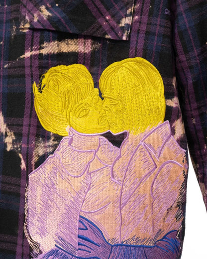 Off-White x Murder Bravado "Crystal Kiss" purple flannel shirt Off-White