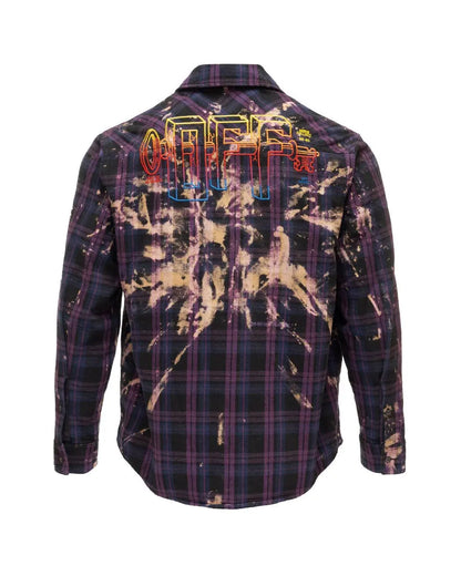 Off-White x Murder Bravado "Crystal Kiss" purple flannel shirt Off-White