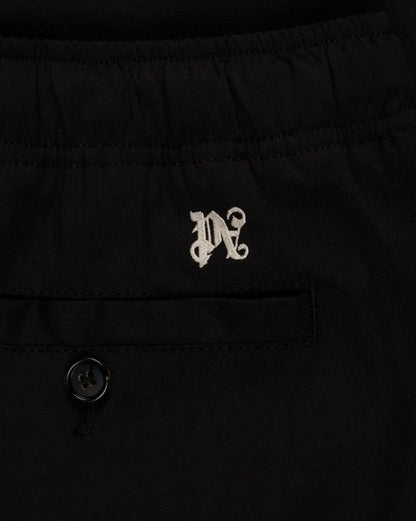 Palm Angels monogram-embroidered straight-leg pants Palm Angels