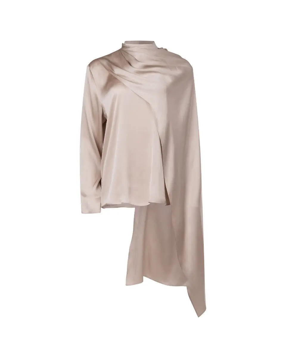 Magda Butrym cape-effect silk blouse Magda Butrym