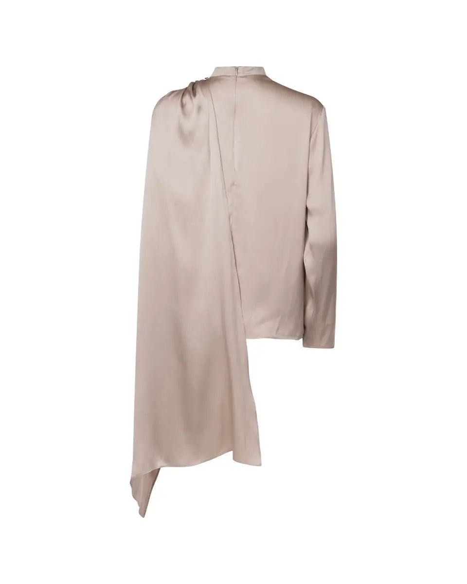 Magda Butrym cape-effect silk blouse