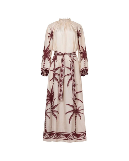 La DoubleJ Cerere belted printed silk-voile maxi dress La DoubleJ