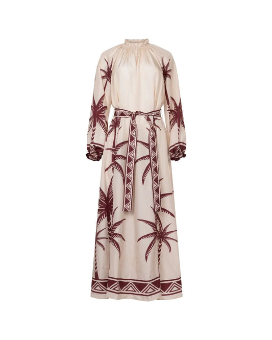 La DoubleJ Cerere belted printed silk-voile maxi dress La DoubleJ