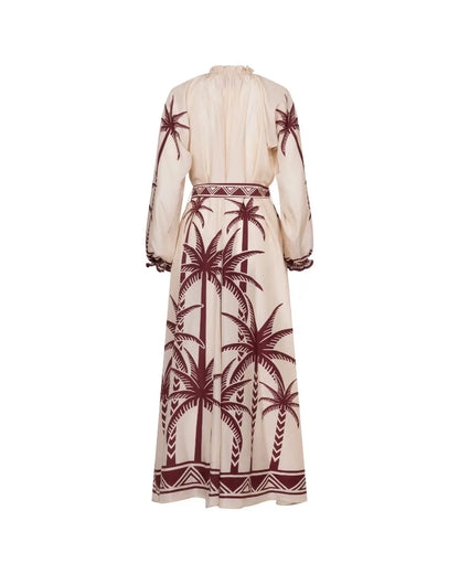 La DoubleJ Cerere belted printed silk-voile maxi dress La DoubleJ