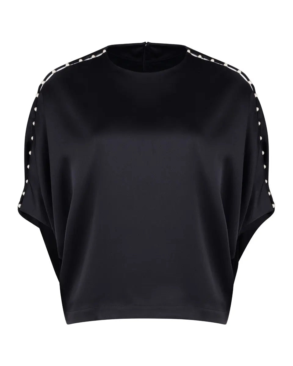 Chloé pearl embelished silk blouse