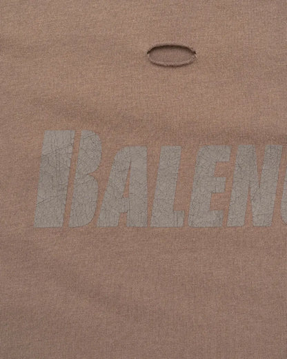 Balenciaga Unifit Caps Logo distressed oversized brown t-shirt Balenciaga
