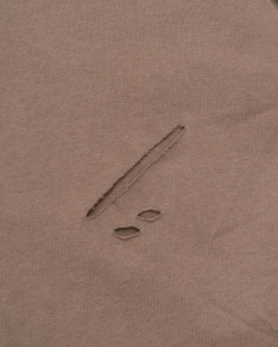 Balenciaga Unifit Caps Logo distressed oversized brown t-shirt
