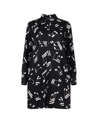 Saint Laurent "Palladium" music note long button-up shirt Saint Laurent
