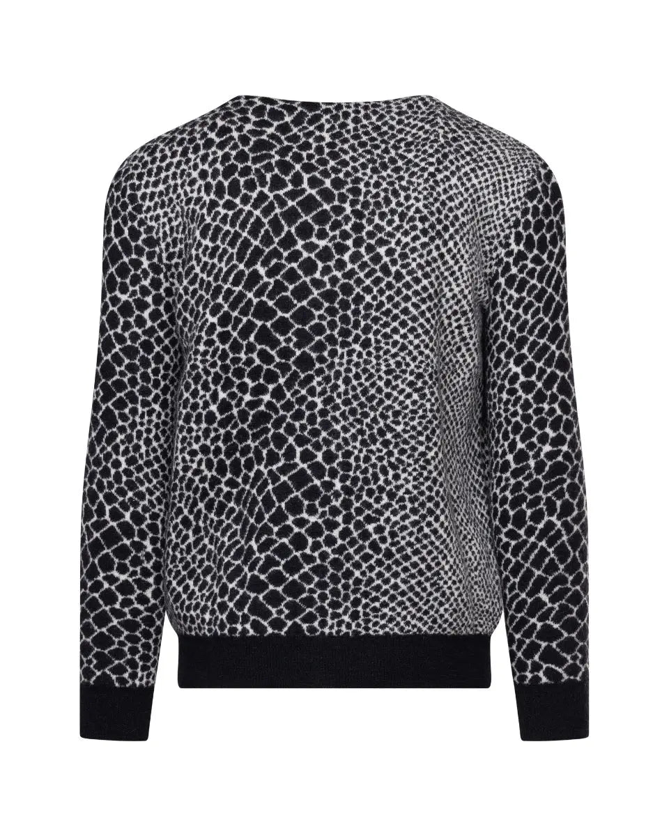 Saint Laurent Leopard pattern cardigan sweater