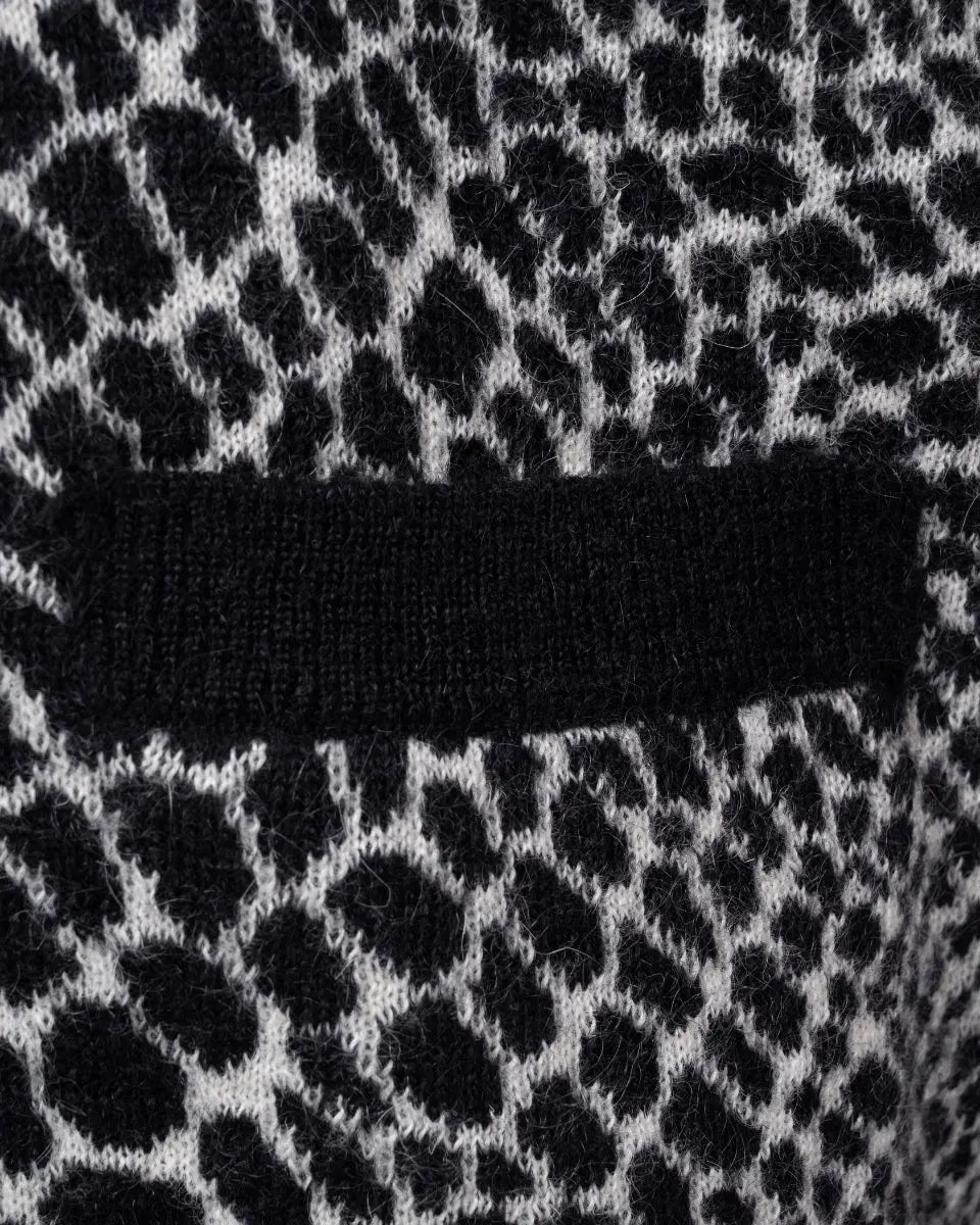 Saint Laurent Leopard pattern cardigan sweater