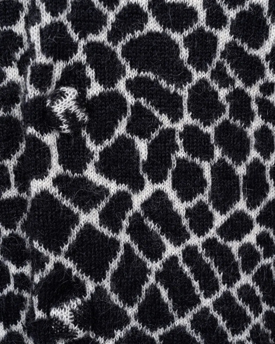 Saint Laurent Leopard pattern cardigan sweater