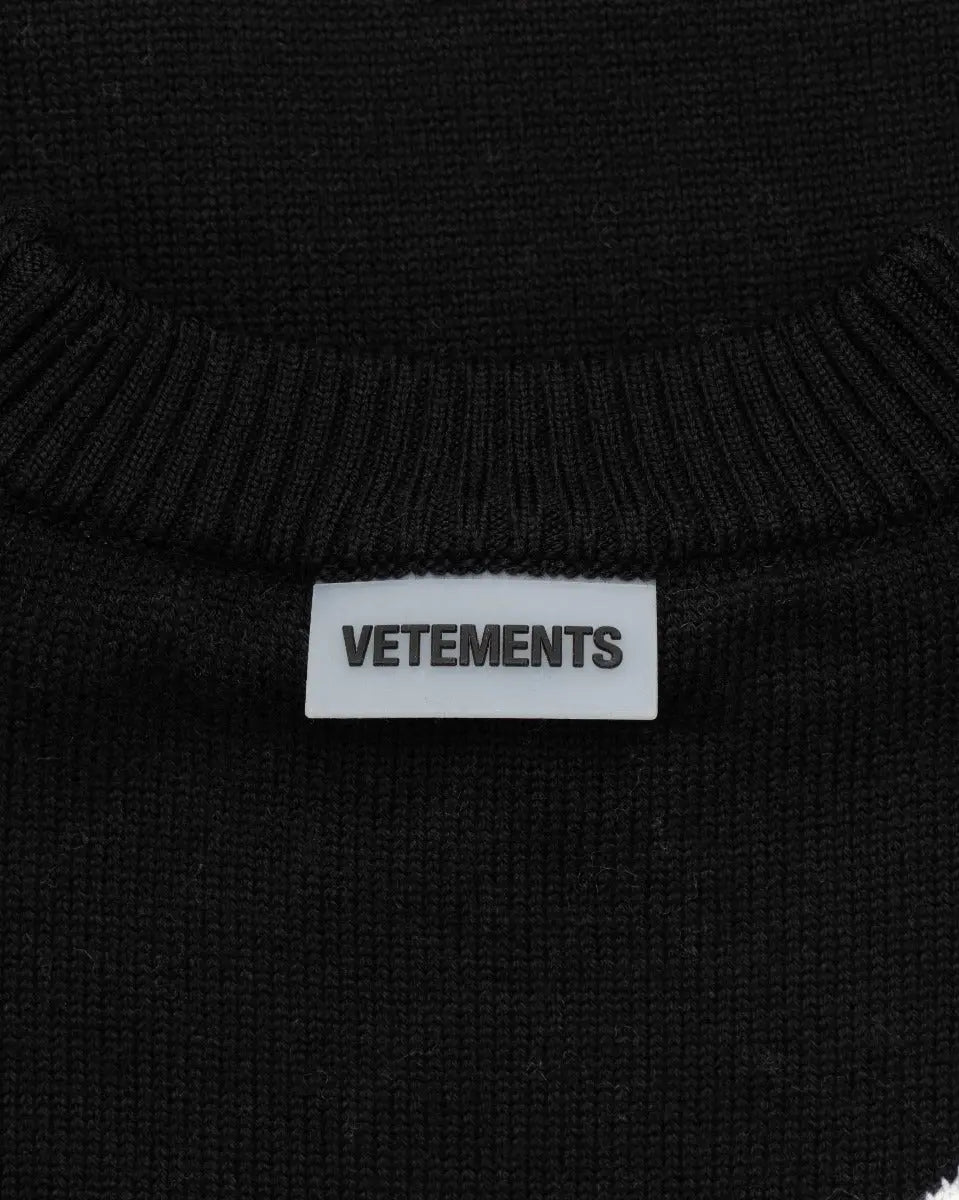 Vetements Intarsia logo knitted crewneck sweater