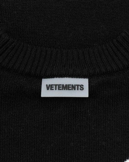 Vetements Intarsia logo knitted crewneck sweater Vetements