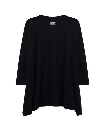 Diesel "I see you" Hand Sign photo black wide t-shirt Diesel