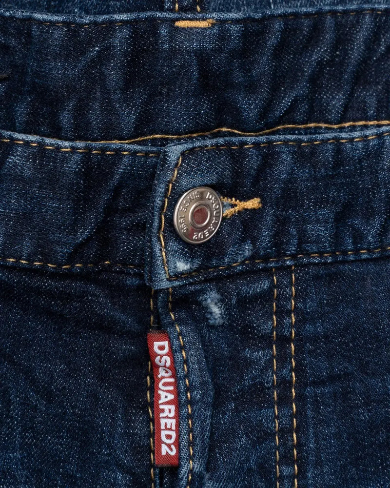 Dsquared2 splattered low waist denim pants - M thumbnail